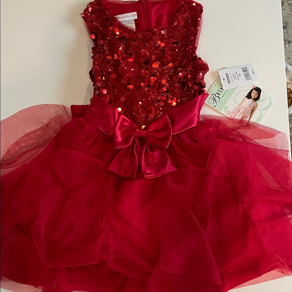 Bonnie Jean Sparkling Red Sequin Dress